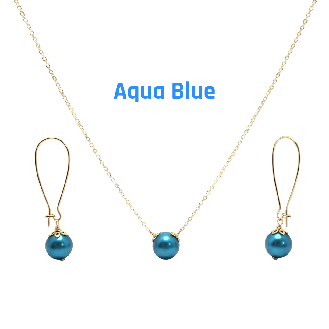 18K Gold Filled Hawaiian Pearl Set