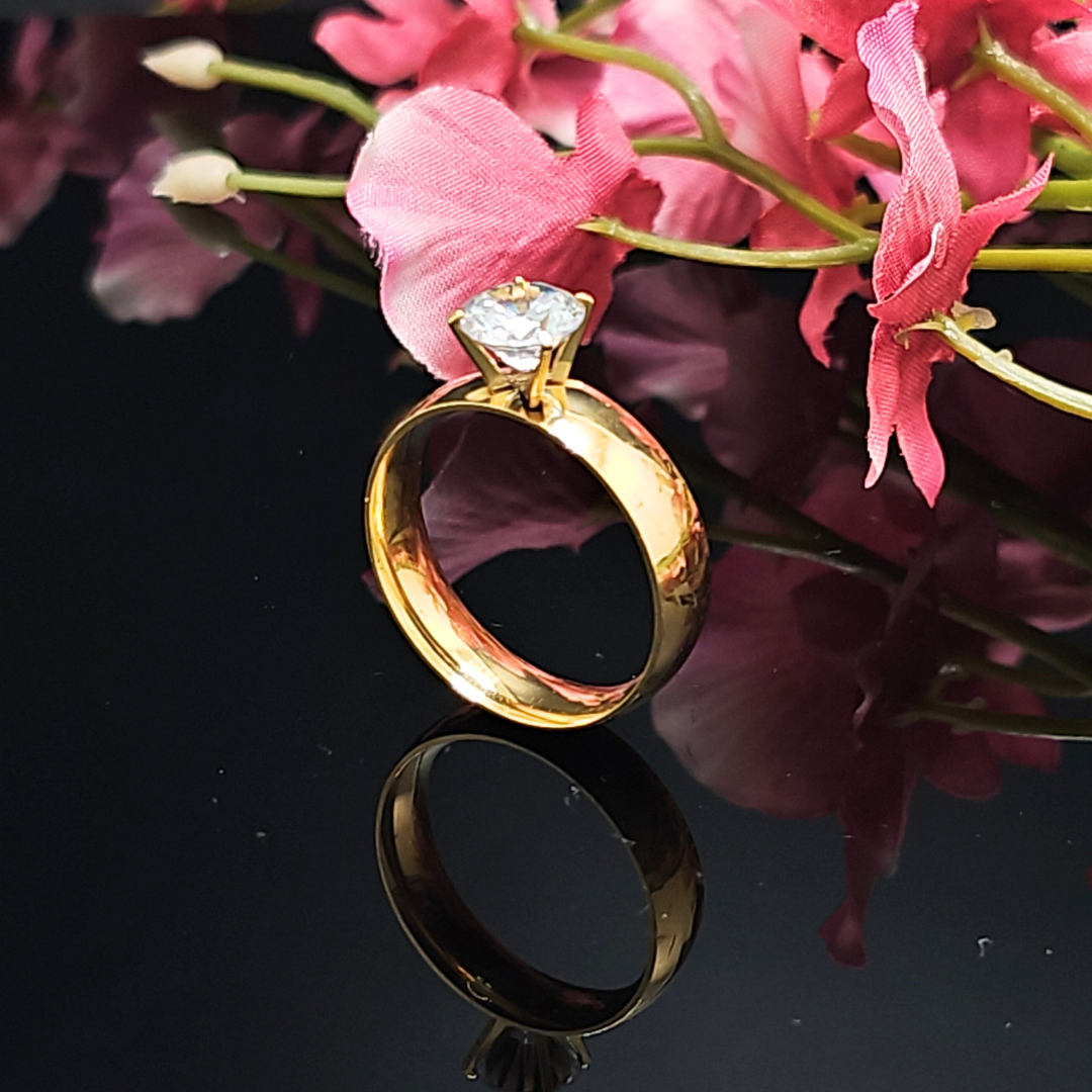 18K Gold Filled Tarnish Proof Diamond Ring