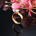 Load image into Gallery viewer, 18K Gold Filled Tarnish Proof Diamond Ring
