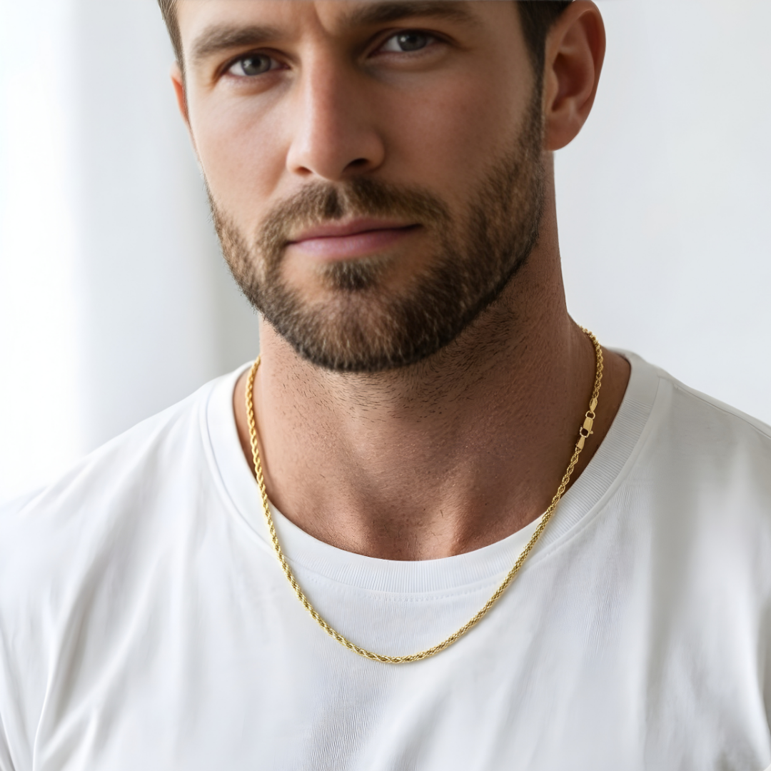 18K Gold Filled Thin Rope Chain Necklace 60cm 2mm