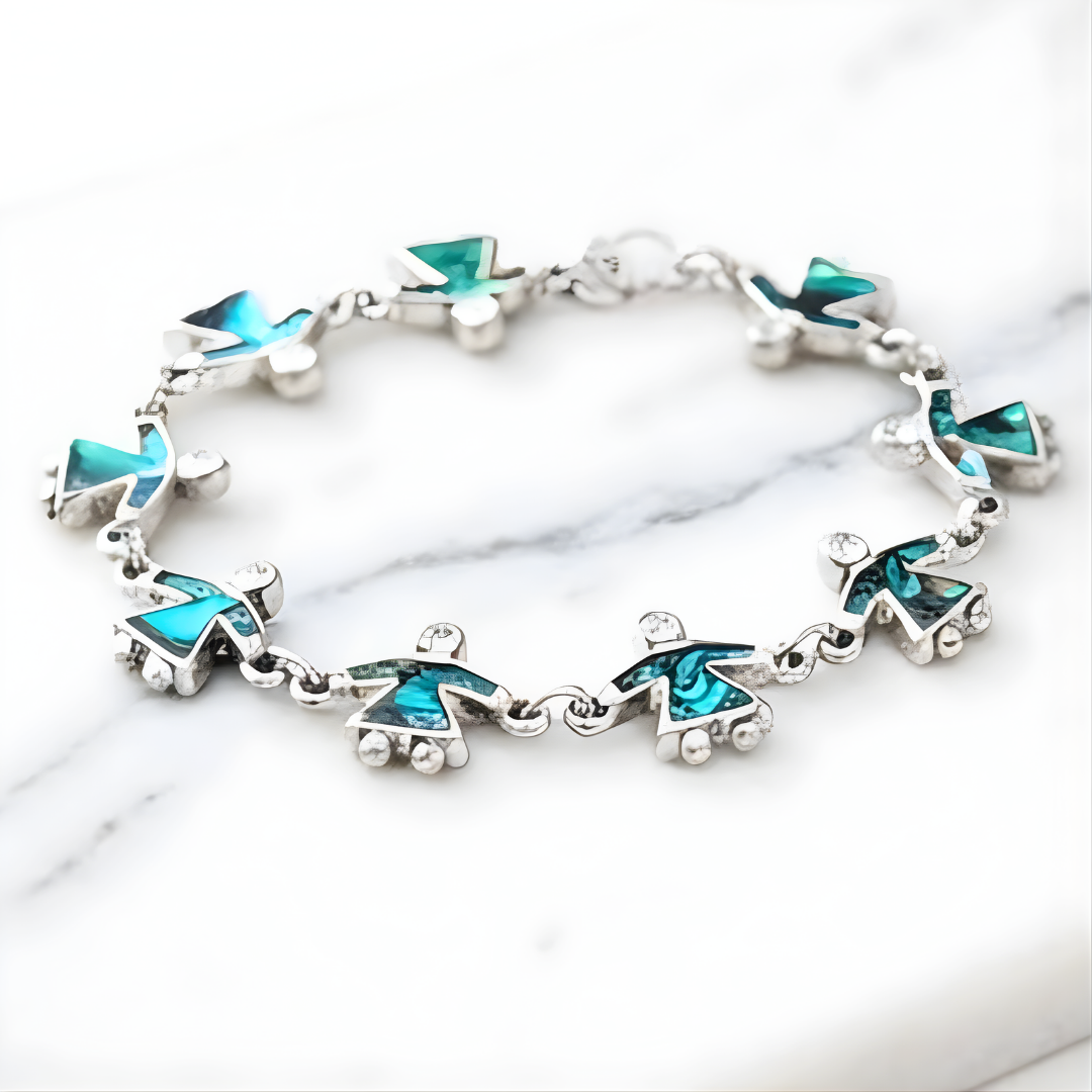 Silver Paua Shell Bracelet