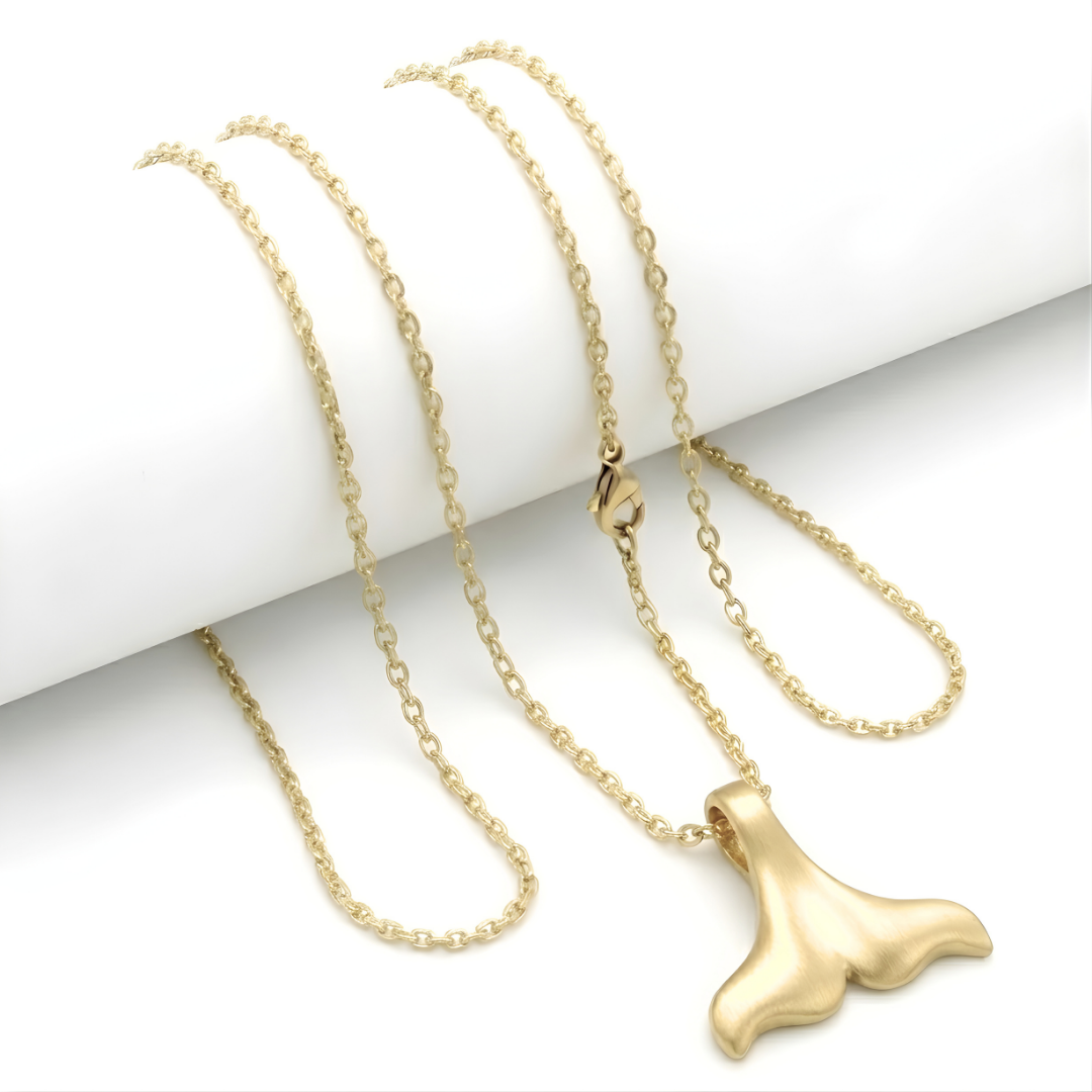 18K Gold Filled Fin pendant Necklace