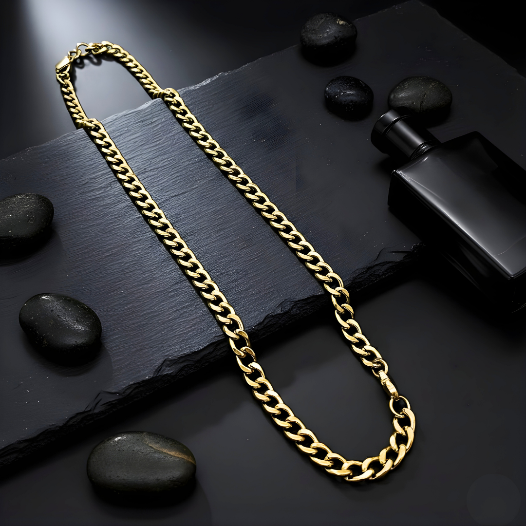 18K Gold Filled Cuban Link Chain 60cm 6mm