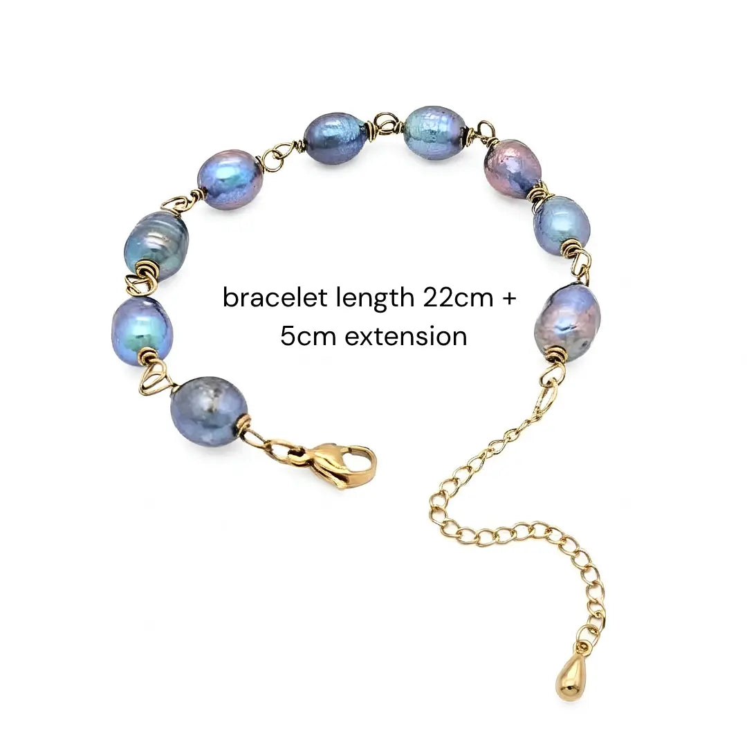 18K Gold Filled Freshwater Baroque Pearl Bracelet – 22cm + 5cm