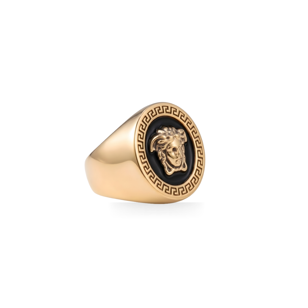 Gold Imperial Crest Ring – Premium Men’s Luxury Statement Jewelry