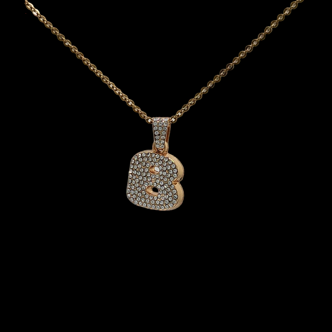 18K Gold Filled Letter J, B, W & T Pendant Necklaces