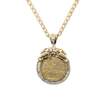 14K Gold Filled 50 Peso Pendant Necklace