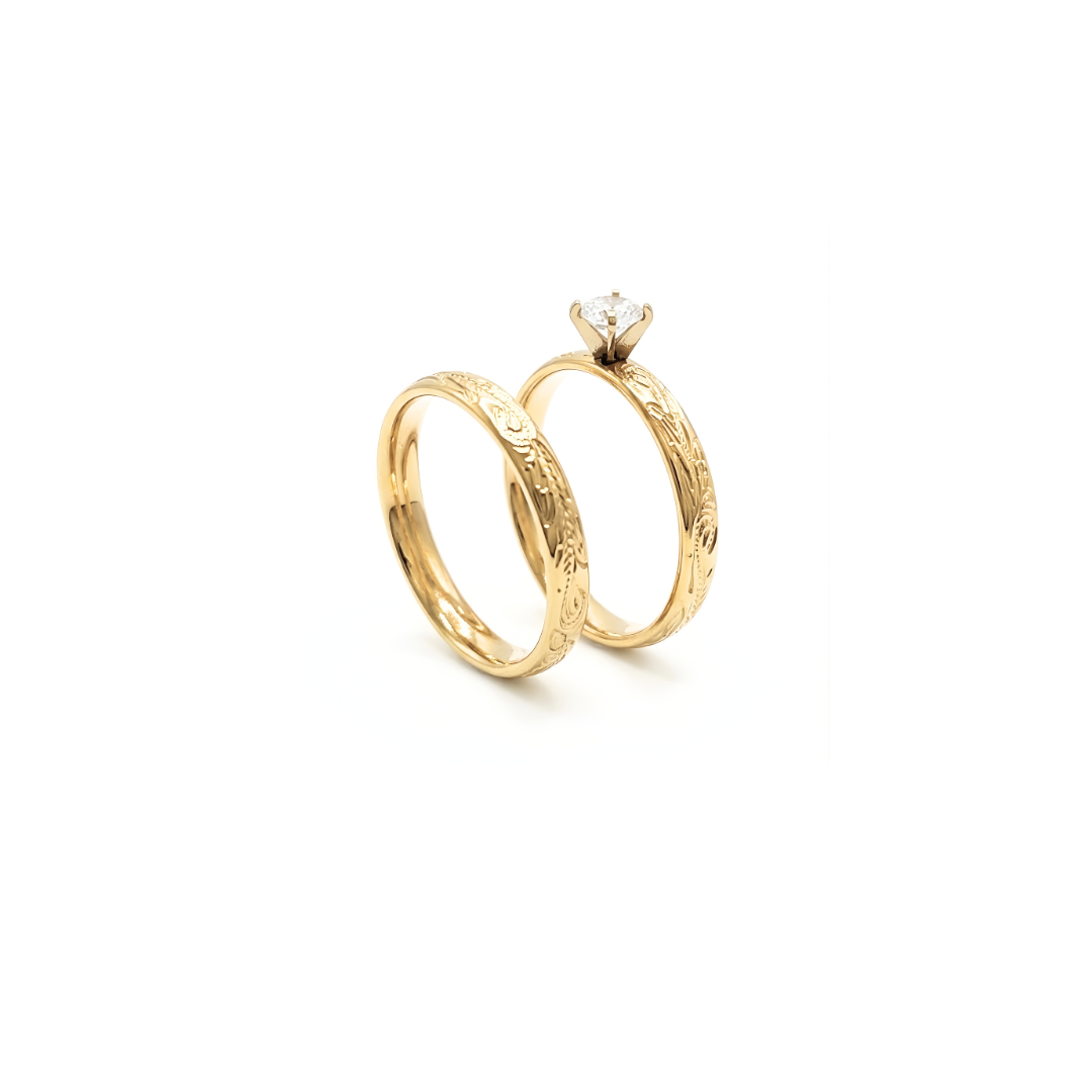 14K Gold Filled Hawaiian Twin Ring