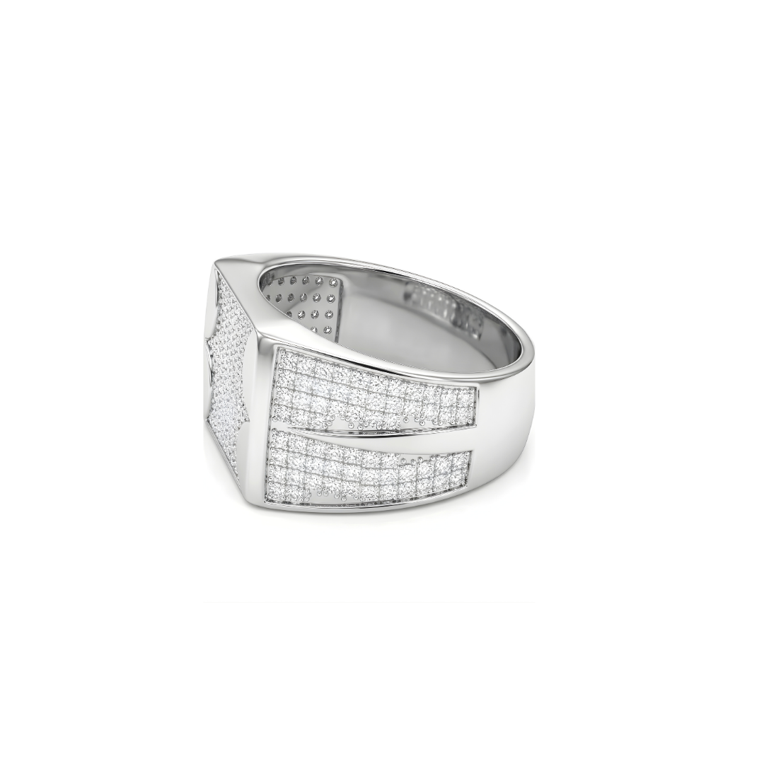 Luxury Silver Diamond Ring