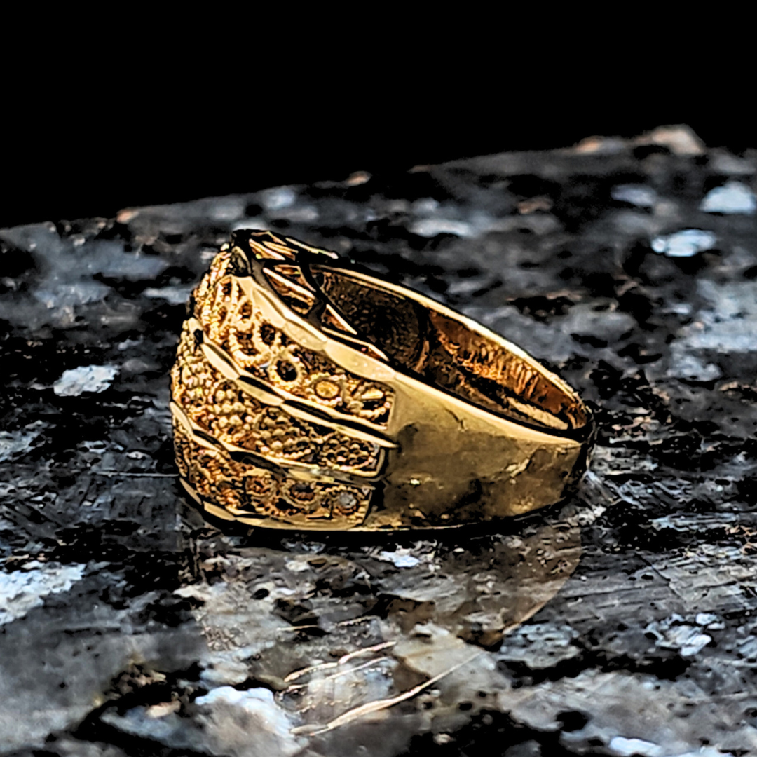 18K Gold Filled Tarnish Proof Filigree Ring