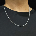 Load image into Gallery viewer, Silver Rhodium Plated Rope Chain
