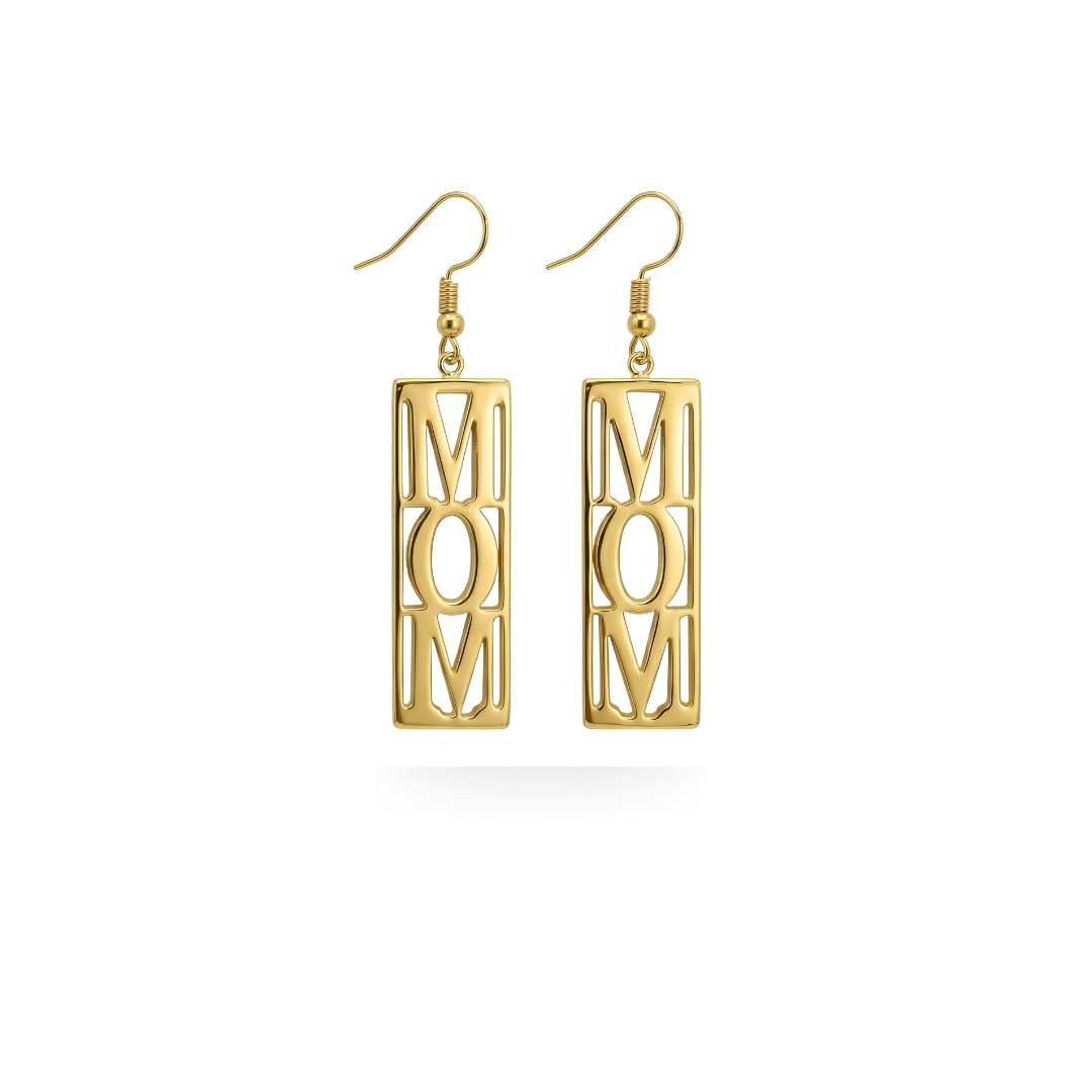 18K Gold Filled Mom Earrings