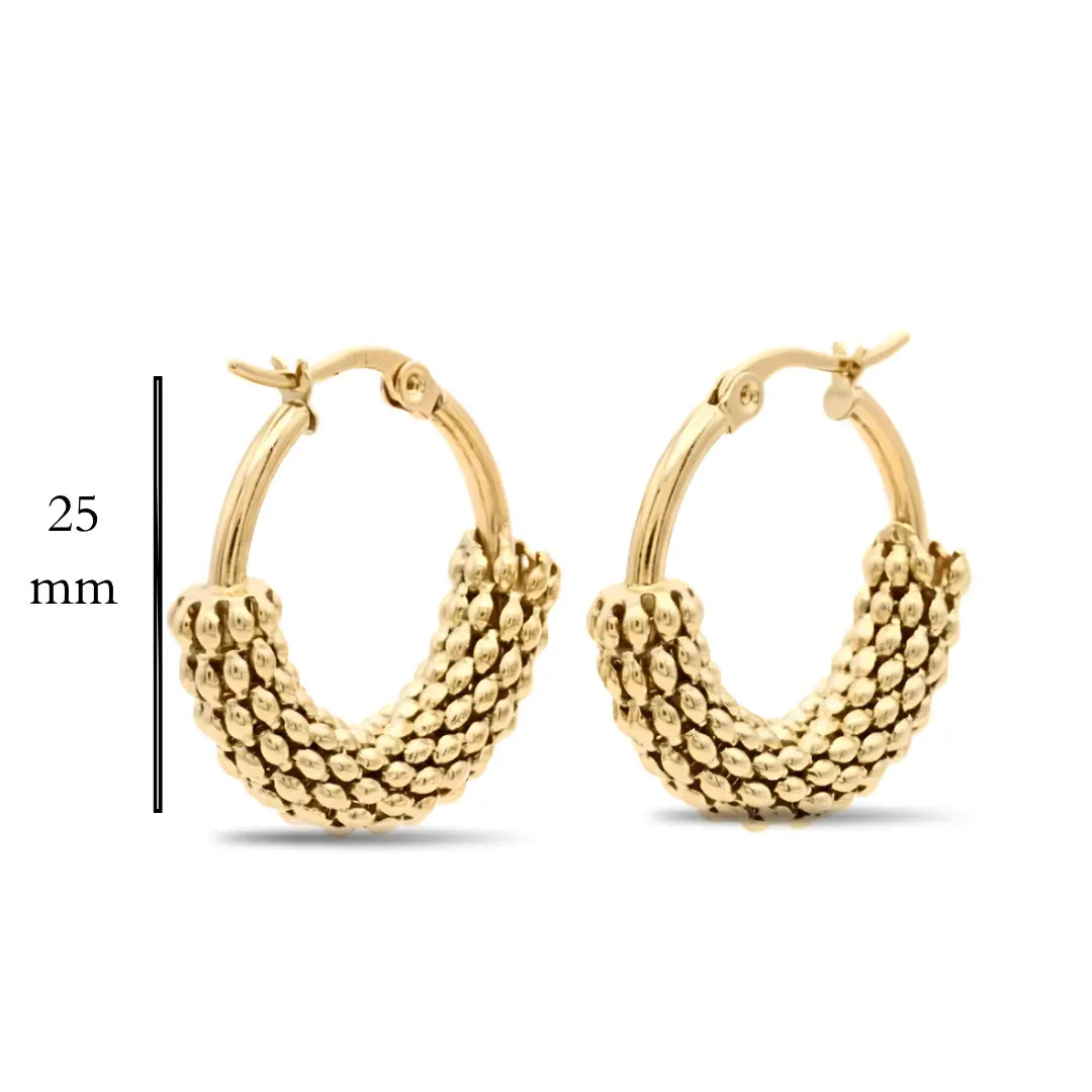 18K Gold Filled Classic Hoop Earrings – 20mm Polished Lightweight Everyday Hoop Earrings for Women