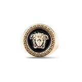 18K Gold Filled Imperial Crest Ring – Sculpted Heraldic Signet Statement Ring for Men