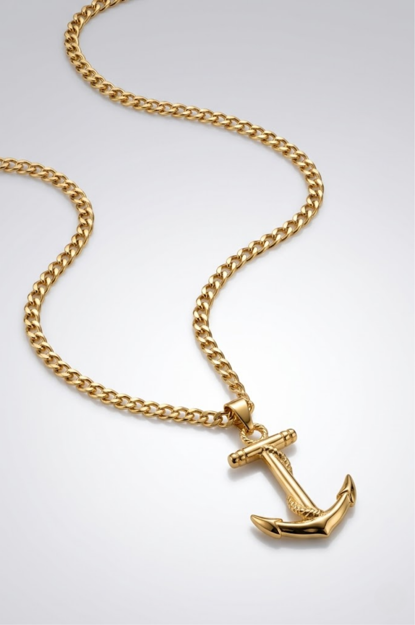 18K Gold Filled Tarnish Proof Anchor Necklace