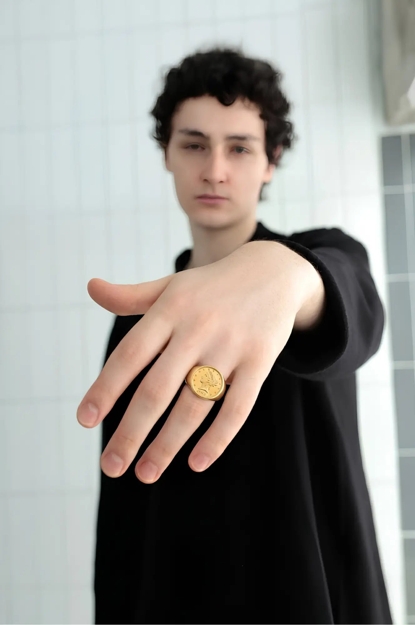 18K Gold Filled Vintage Liberty Coin Ring 1902