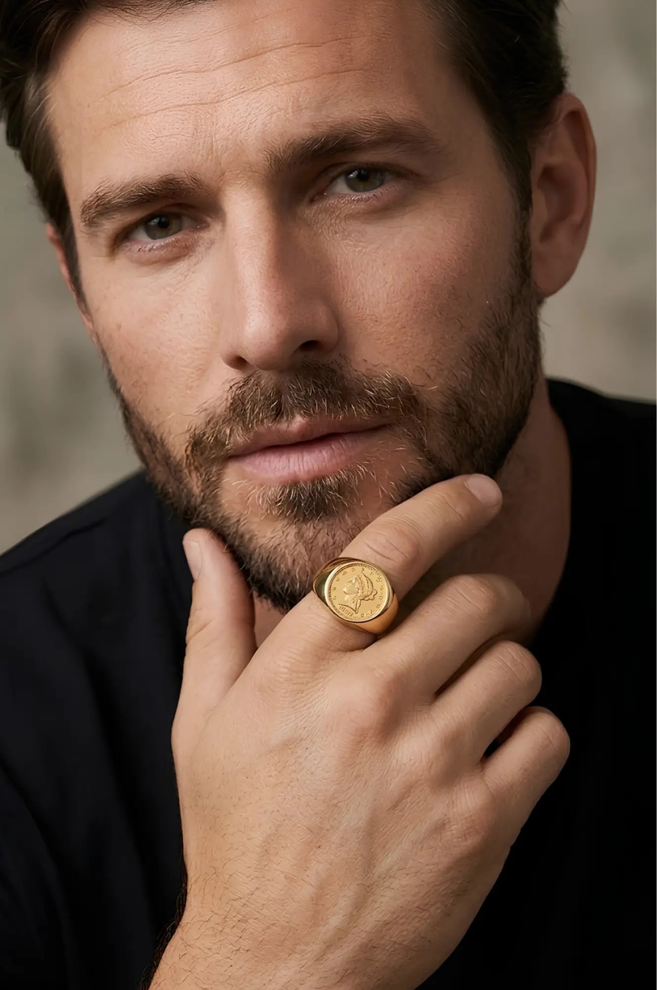18K Gold Filled Vintage Liberty Coin Ring 1902