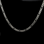 Load image into Gallery viewer, Silver Rhodium Plated Tarnish Proof Figaro Chain
