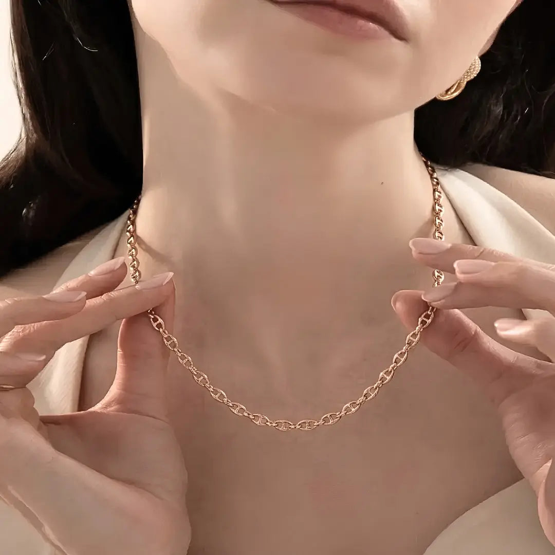 18K Gold Filled Mariner Chain Necklace - 58cm x 5mm