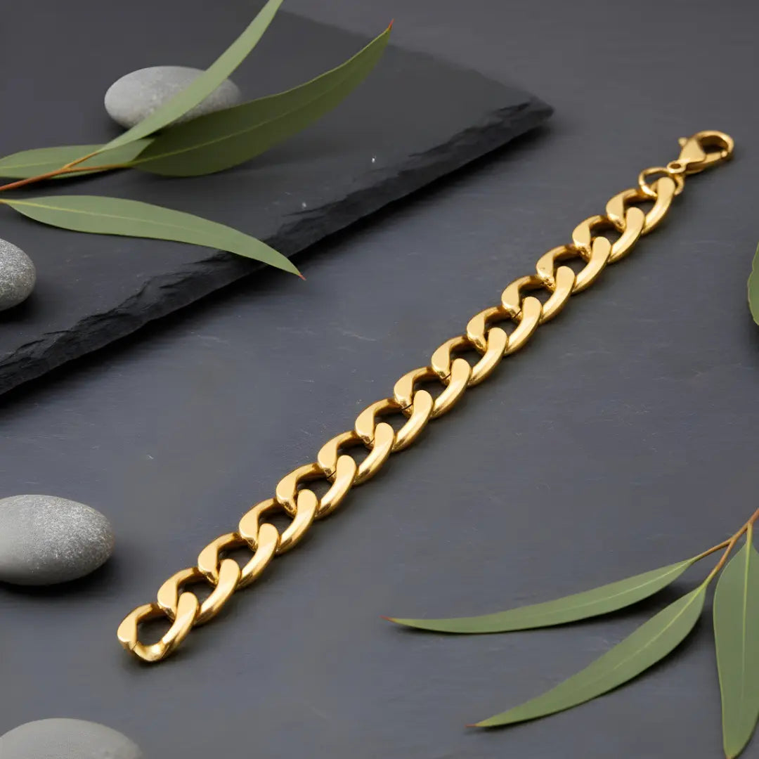 18K Gold Filled Cuban Link Bracelet