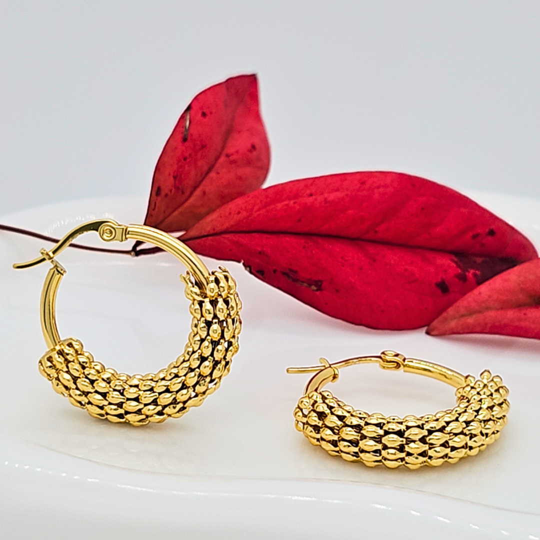 18K Gold Filled Hoop Earrings