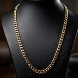 40CM x 5MM 18K Gold Filled Cuban Link Chain – Tarnish-Proof  Unisex Necklace