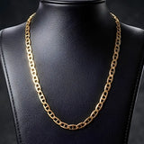 18K Gold Filled 58CM x 5MM Mariner Chain Necklace