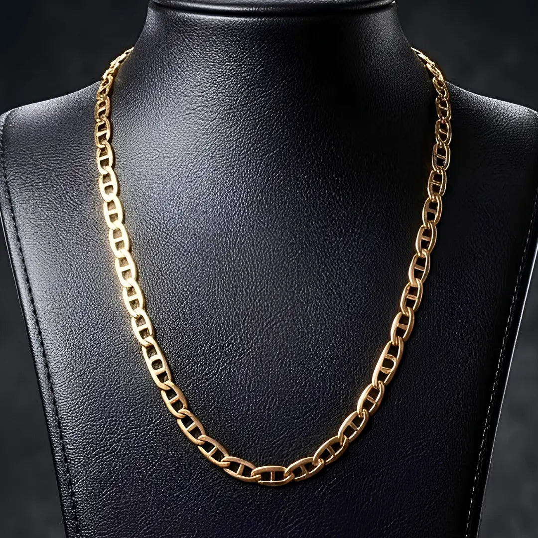 18K Gold Filled Mariner Chain Necklace - 58cm x 5mm