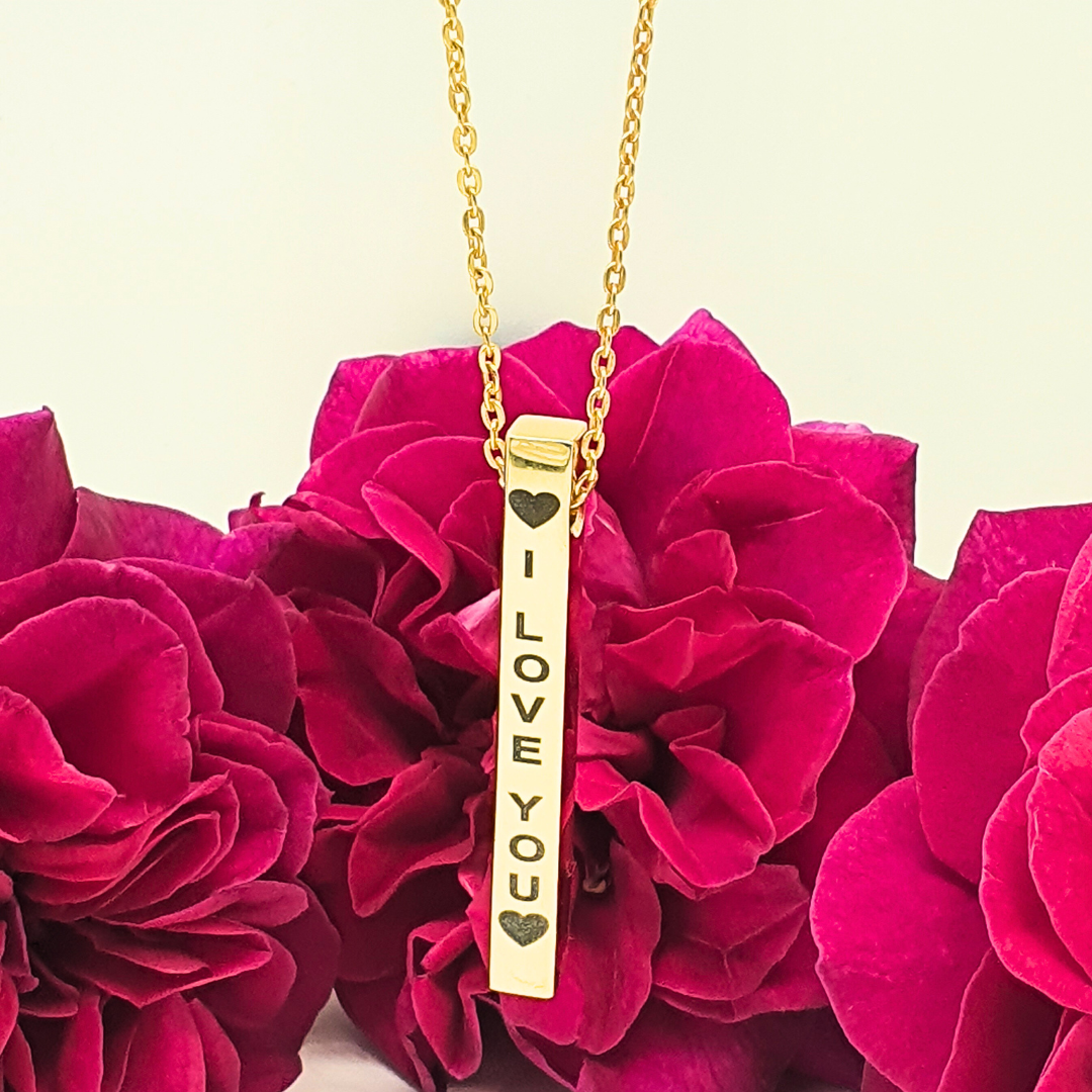 18K Gold Filled "I Love You" Pendant Necklace