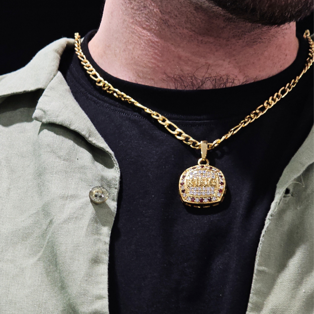 18K Gold Filled Customized King Pendant Necklace