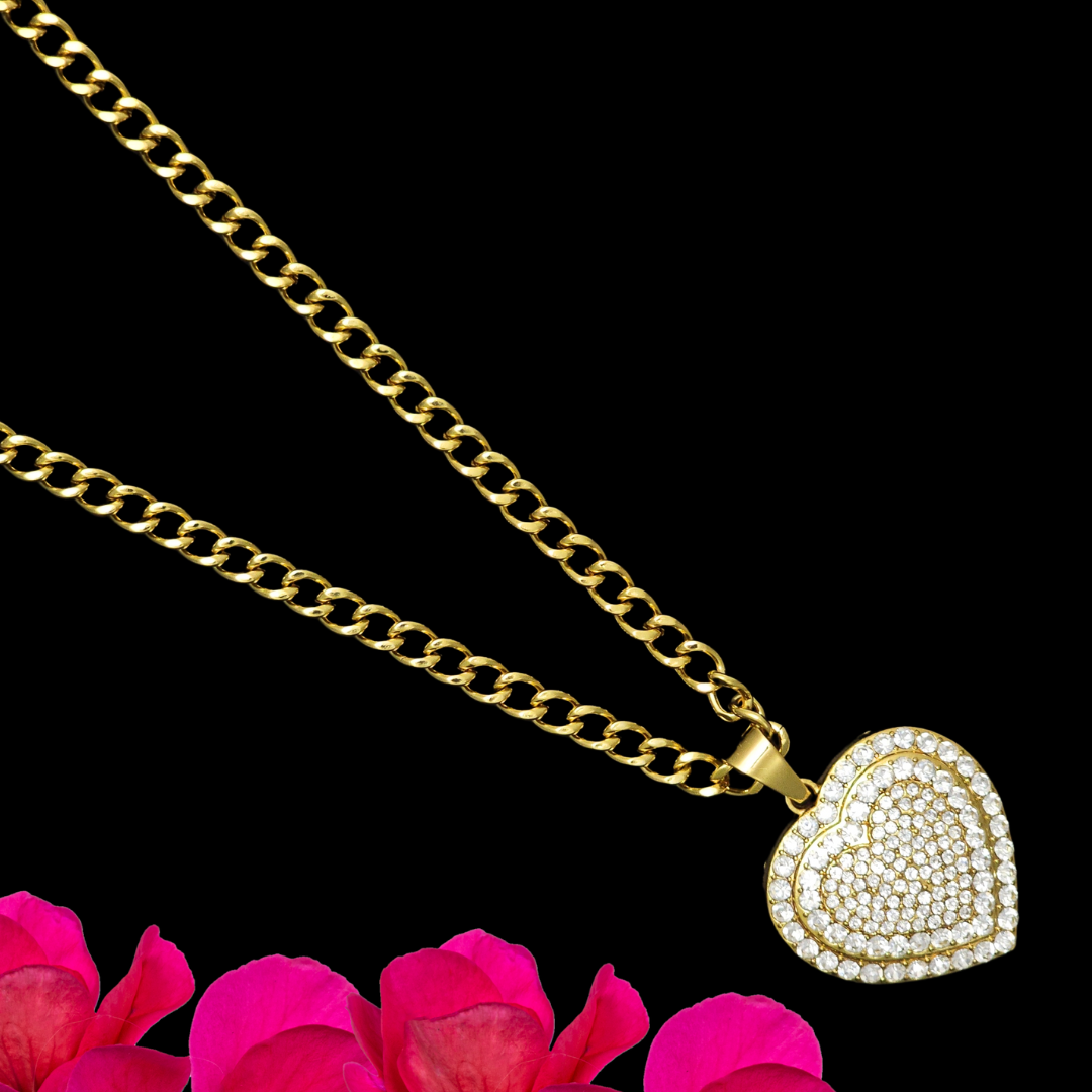 14K Gold Filled Tarnish Proof Heart Pendant with CZ