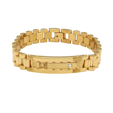 Gold Juxury Stainless Steel Diamond  Bracelet