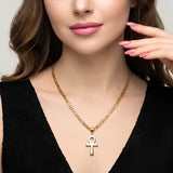 60CM x 4MM 14K Gold Filled Ankh Cross Necklace | Tarnish Proof Unisex Jewelry