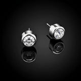 Sterling Silver Bezel Set Solitaire Stud Earrings for Women – Tarnish Proof CZ Earrings
