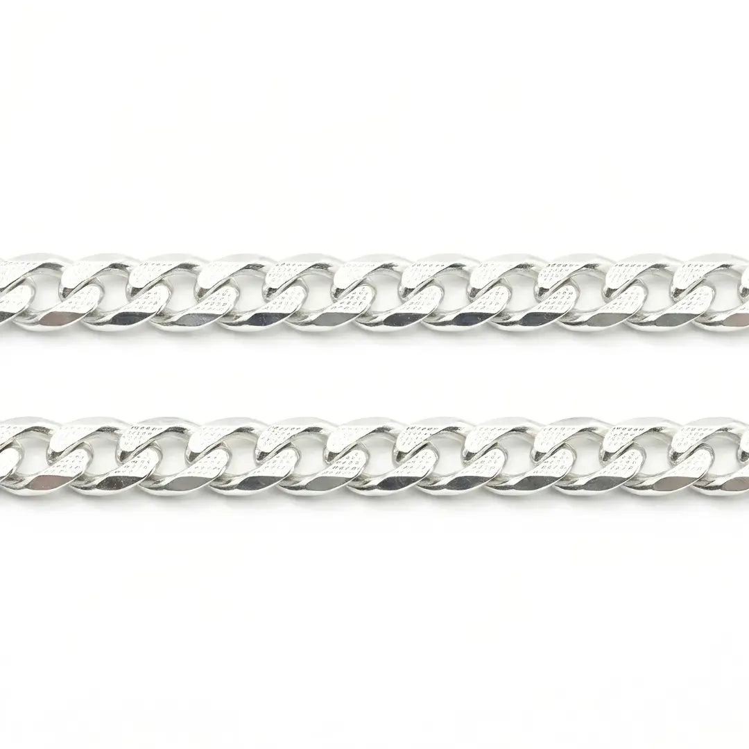 Silver Cuban Link Chain (60cm / 12mm) – Tarnish-Proof Heavyweight Statement Necklace for Men