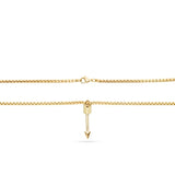 Gold & Silver Tone Arrow Pendant Necklace (58cm Box Chain) – Modern Statement Jewelry