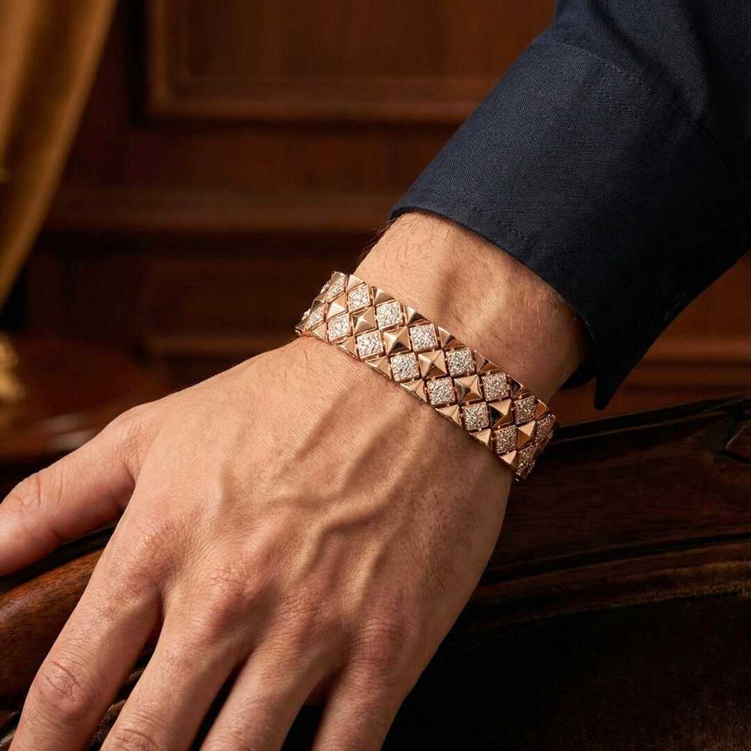 18K Rose Gold Filled Cubic Zirconia Bracelet