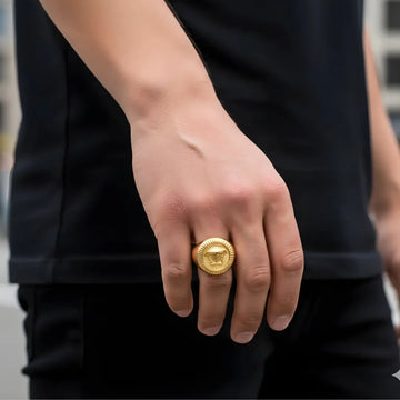 Gold Mythic Head Premium Ring