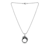 Ouroboros Pendant Necklace – Eternity & Rebirth Symbol Stainless Steel (60cm Chain)