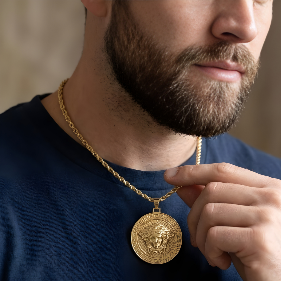 18K Gold Filled Large Pendant Necklace