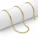 18K Gold Filled Herringbone Chain (3mm x 52cm) – Flat Snake-Style Luxury Necklace [SKUJDZLUKEBOX]