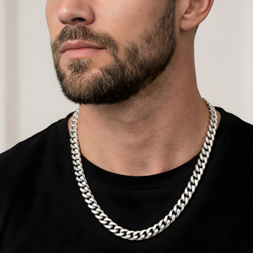 Silver Curb Cuban Link Chain 55cm x 6mm