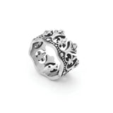 Crown Fleur-de-Lis Ring – Ornate Architectural Design | Tarnish Proof (US Sizes 9 & 10)