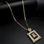 Load image into Gallery viewer, 14K Gold Filled Frame Pendant Necklace
