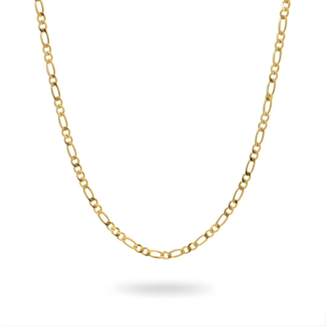 9ct Gold Filled Figaro Chain Necklace 60cm 4mm