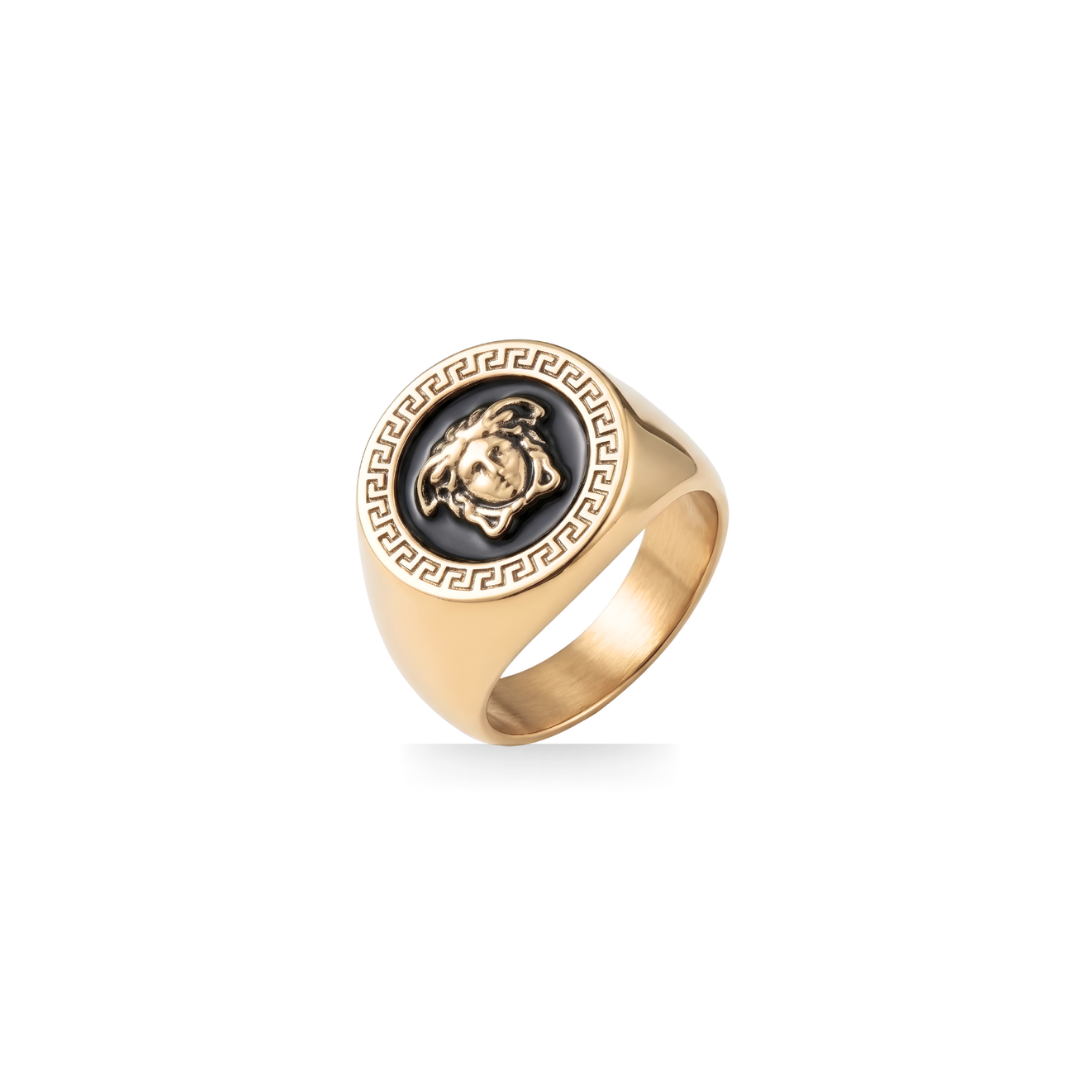 Gold Imperial Crest Ring – Premium Men’s Luxury Statement Jewelry