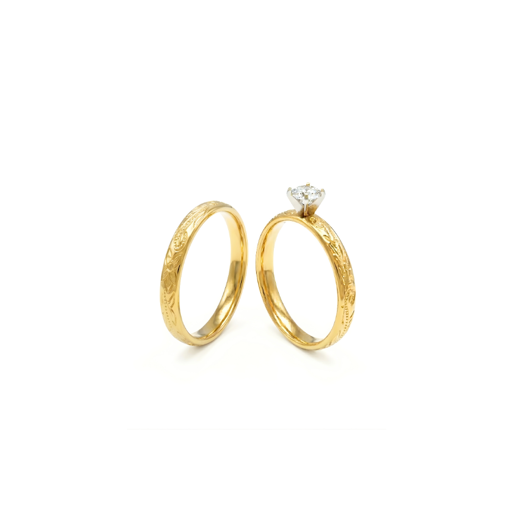 14K Gold Filled Hawaiian Twin Ring
