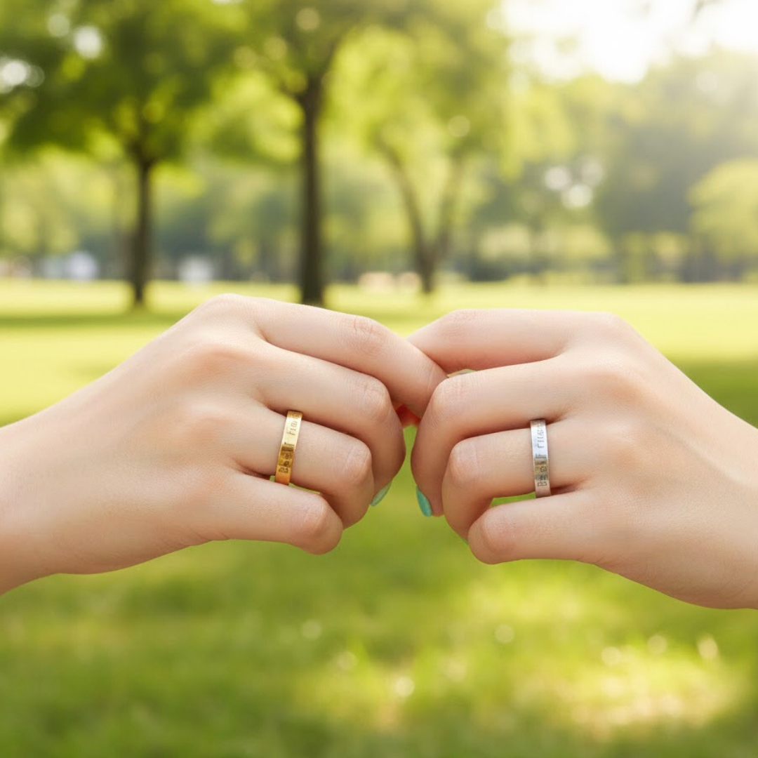 Friendship Rings in Gold & Silver Finish