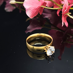 Load image into Gallery viewer, 18K Gold Filled Tarnish Proof Diamond Ring
