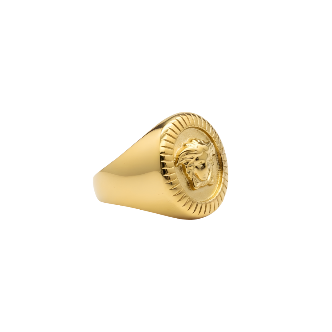Gold Mythic Head Premium Ring – Bold Luxury Statement Jewelry for Men